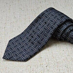 Apt. 9 Men Tie 100% Imported Silk Neck Tie Classic Black Tie Made in USA